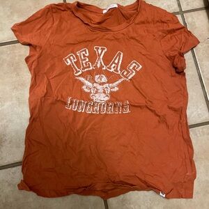 Womens 47 Texas Longhorns vintage bevo Orange T-Shirt